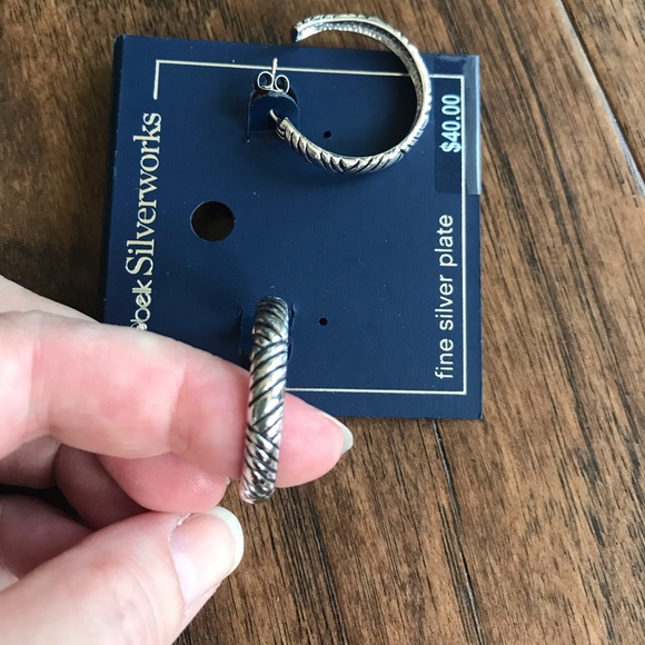 Bali-inspired Post Hoop Earrings - Picture 3 of 3